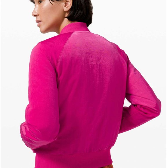 Lululemon Non Stop Bomber Reversible Ripened Raspberry EUC - Picture 3 of 11